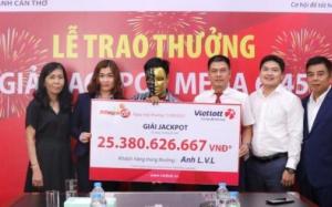 Vietlott: Trao thưởng 25 tỷ đồng cho khách hàng ở Cần Thơ