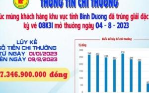 Xskt Bình Dương: Trao giải đặc biệt kỳ vé 08K31 cho khách hàng trong tỉnh