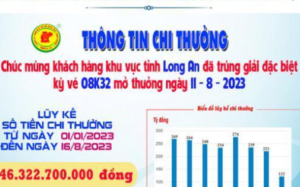 Xskt Bình Dương: Trao giải đặc biệt kỳ vé 08K32 cho khách hàng Long An