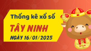 Thống kê phân tích XSTN Thứ 5 ngày 16/01/2025 - Thống kê giải đặc biệt phân tích cầu lô tô xổ số Tây Ninh 16/01/2025